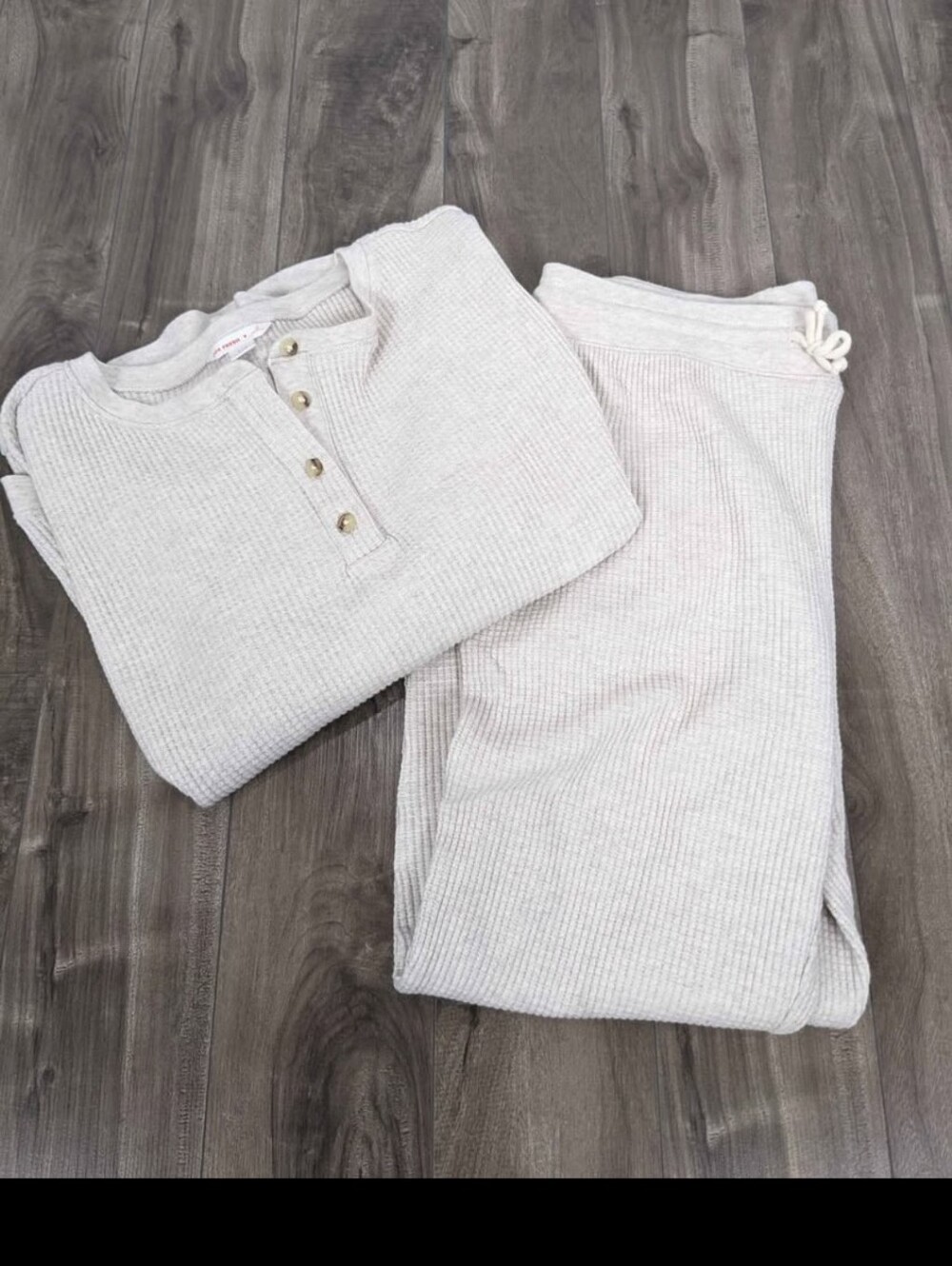 Joe Fresh Jillian Harris Waffle Knit Pajama Set Large